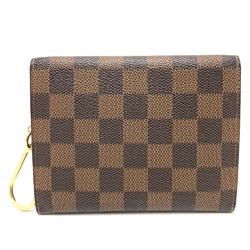 Louis Vuitton N63092 Damier Wallet Card Case Folded wallet Brown GoldHardware