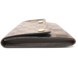 Louis Vuitton N63092 Damier Wallet Card Case Folded wallet Brown GoldHardware