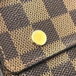 Louis Vuitton N63092 Damier Wallet Card Case Folded wallet Brown GoldHardware