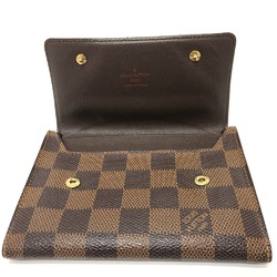 Louis Vuitton N63092 Damier Wallet Card Case Folded wallet Brown GoldHardware