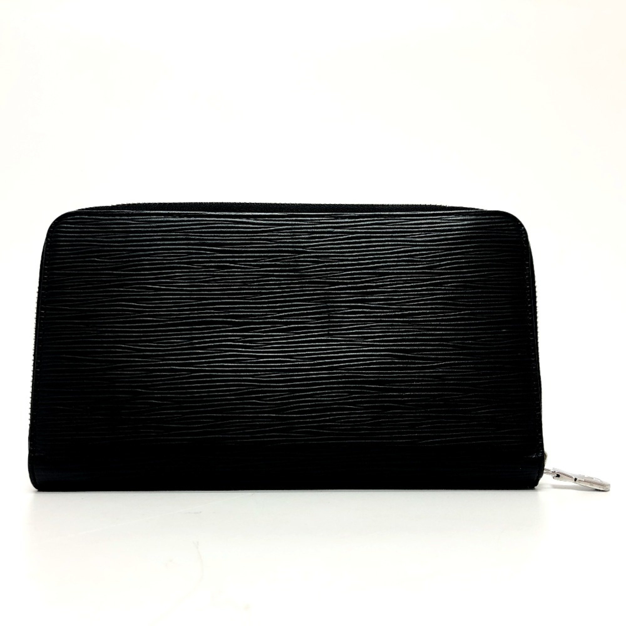 Louis Vuitton M63852 Epi Zip Around Long Wallet Black SilverHardware