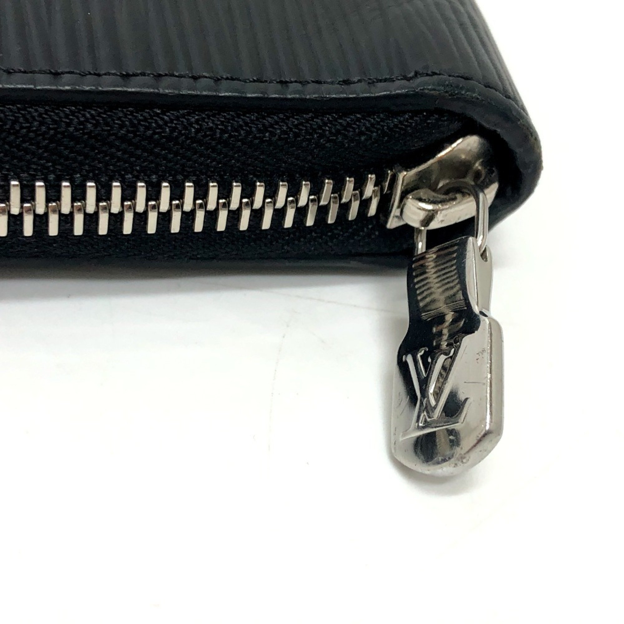 Louis Vuitton M63852 Epi Zip Around Long Wallet Black SilverHardware