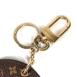 Louis Vuitton M63761 Monogram round heart Bag Charm Key Holder Brown pink