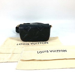 Louis Vuitton M81398 Monogram bubblegram Long Wallet Crossbody Clutch Bag 2WAY Bag Shoulder Bag Black