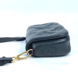 Louis Vuitton M81398 Monogram bubblegram Long Wallet Crossbody Clutch Bag 2WAY Bag Shoulder Bag Black