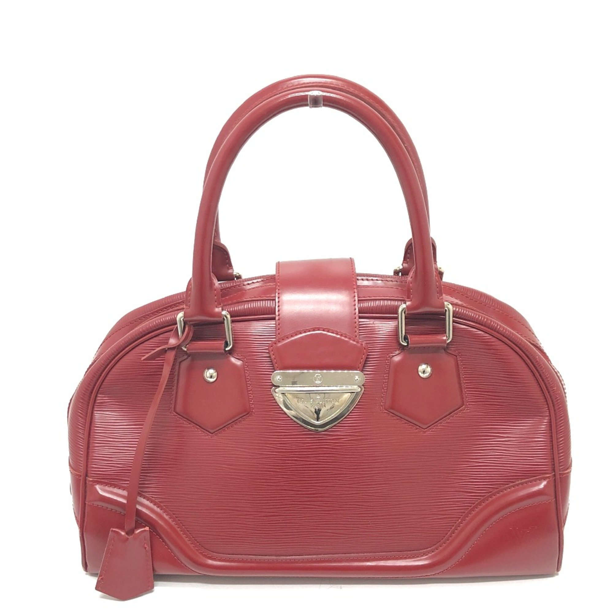 Louis Vuitton M5931M Epi Bag Mini Duffle Bag Shoulder Hand Bag Red SilverHardware