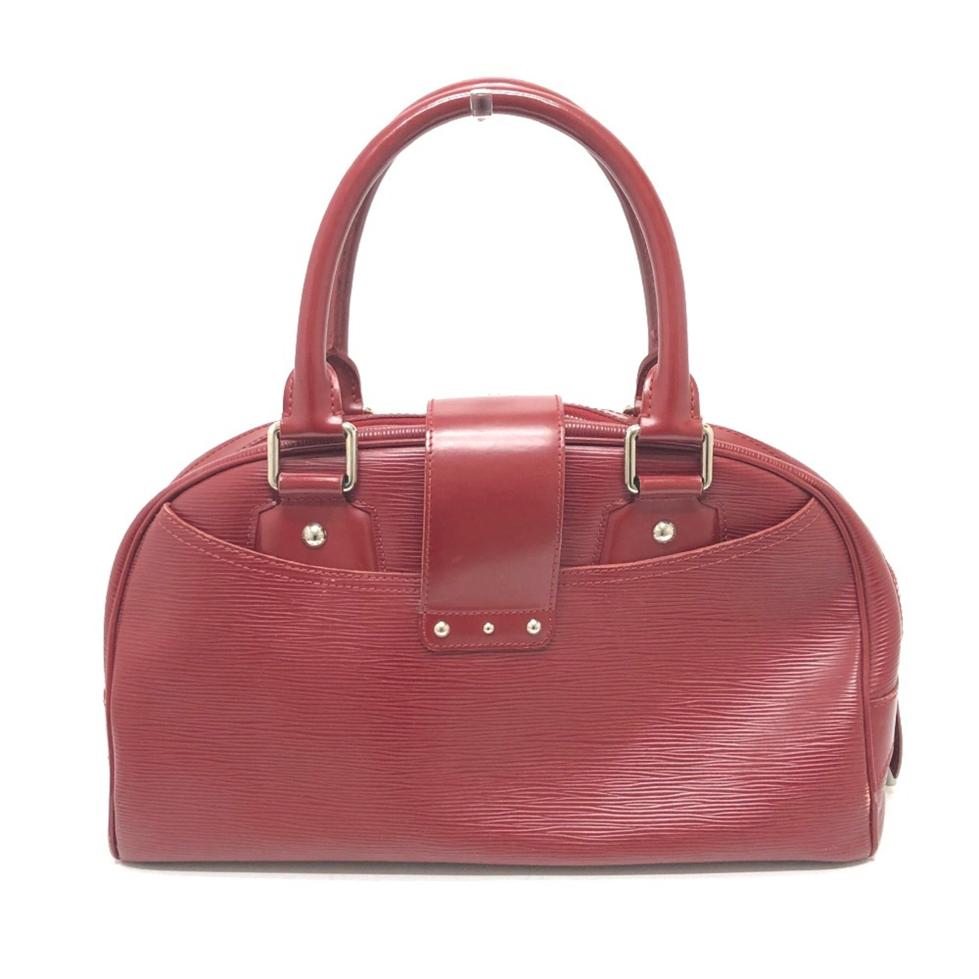 Louis Vuitton M5931M Epi Bag Mini Duffle Bag Shoulder Hand Bag Red SilverHardware