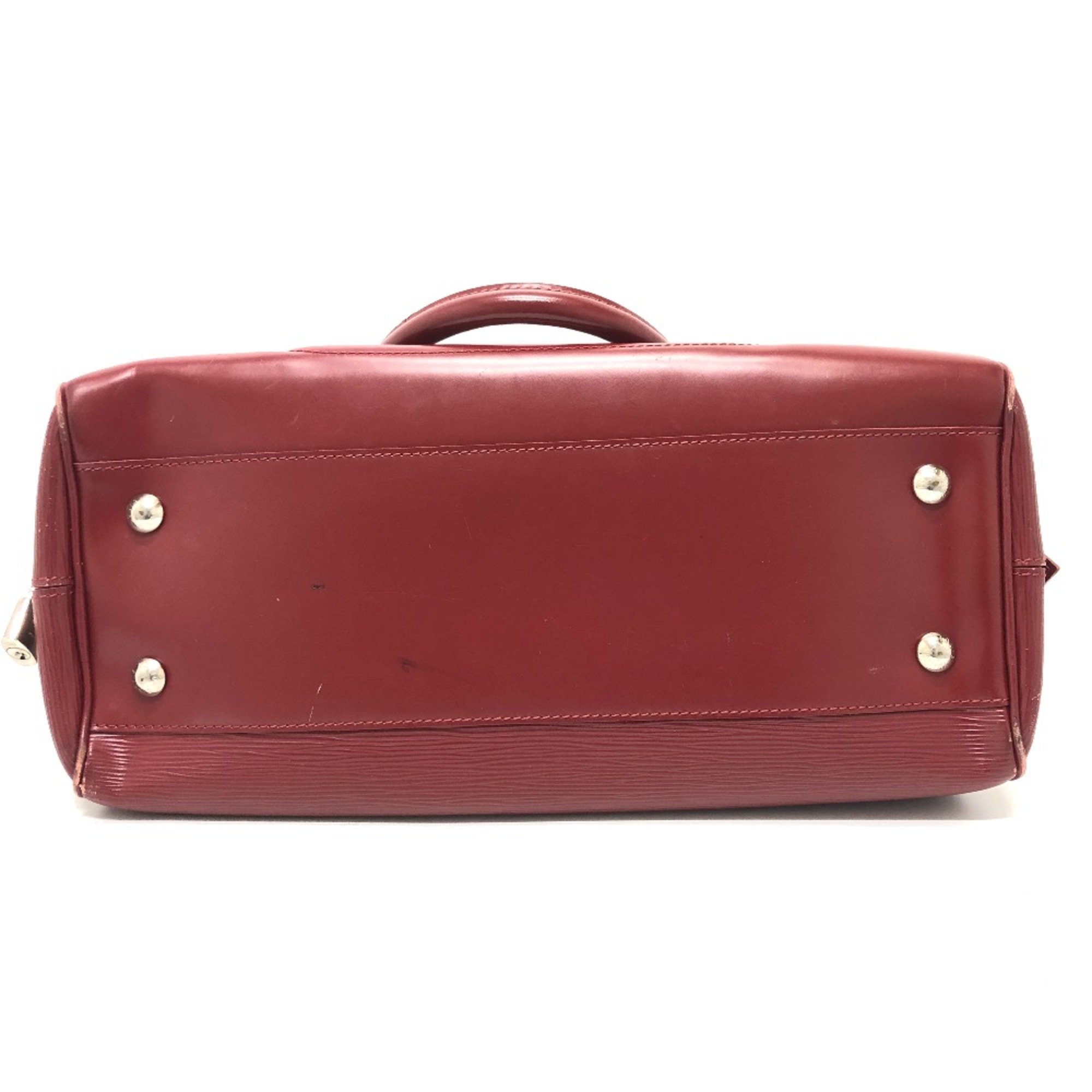 Louis Vuitton M5931M Epi Bag Mini Duffle Bag Shoulder Hand Bag Red SilverHardware