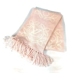 Louis Vuitton M70819 fringe Scarf pink White