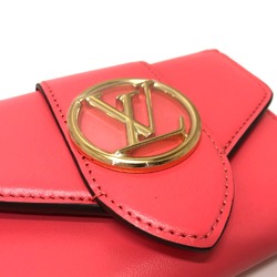 Louis Vuitton M69177 LV circle Wallet Trifold wallet Dahlia pink Blue /Gold Hardware