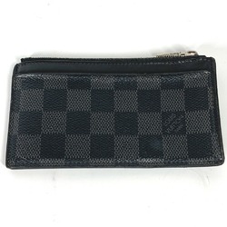 Louis Vuitton N64038 Damier Graphite Fragment Case Wallet Coin Compartment coin purse Black