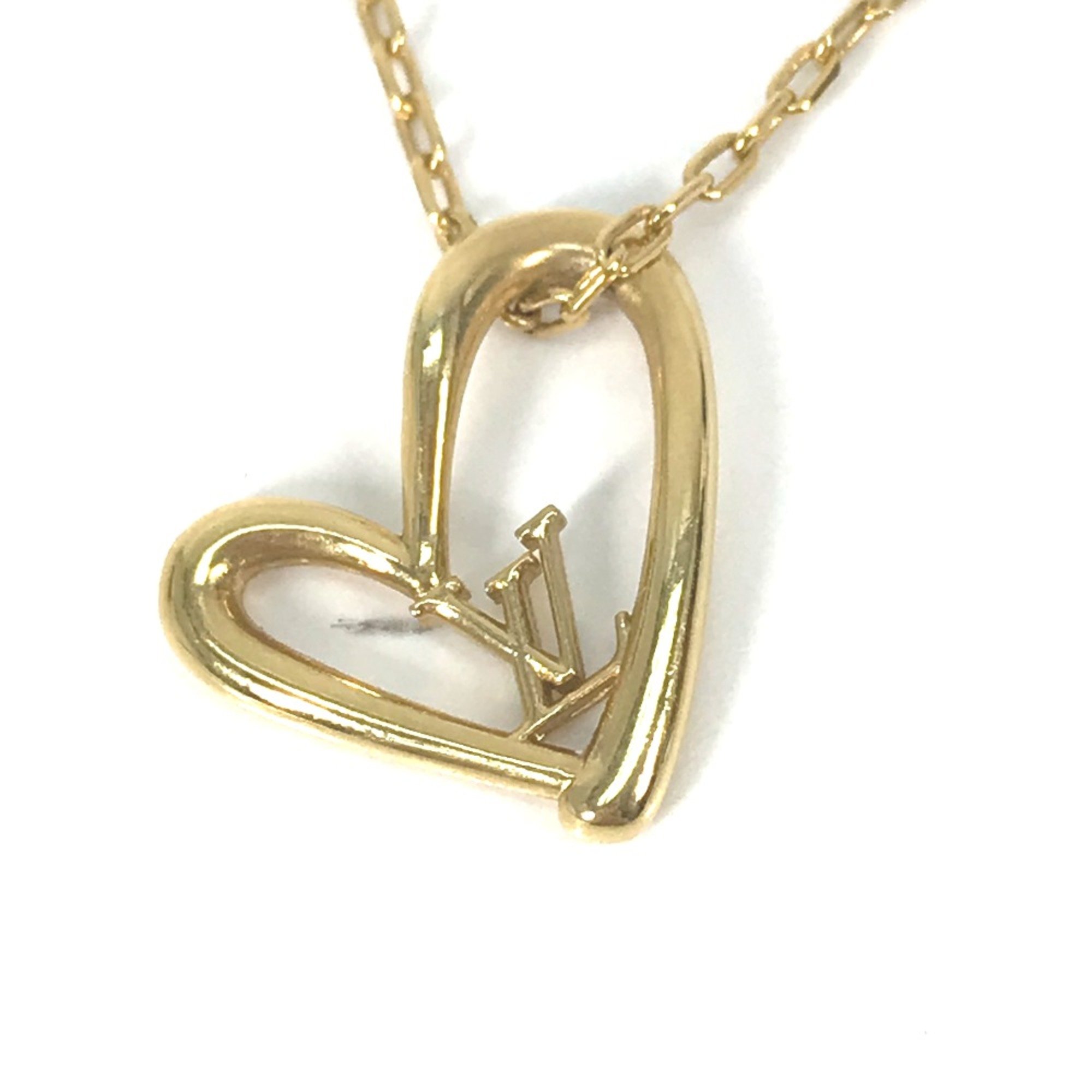 Louis Vuitton M00465 heart Accessories chain Necklace Gold