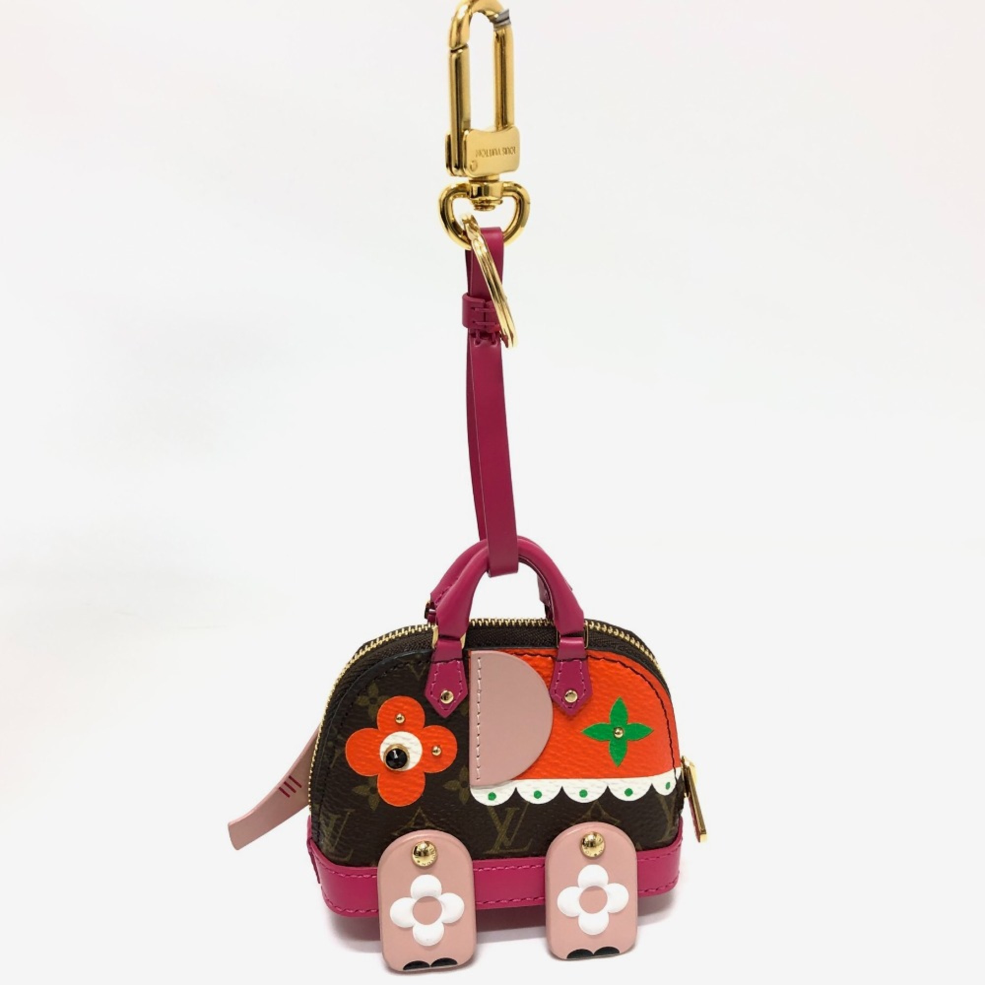 Louis Vuitton M68454 Monogram Key Holder Bag Charm Purple Based Multicolore/GoldHardware