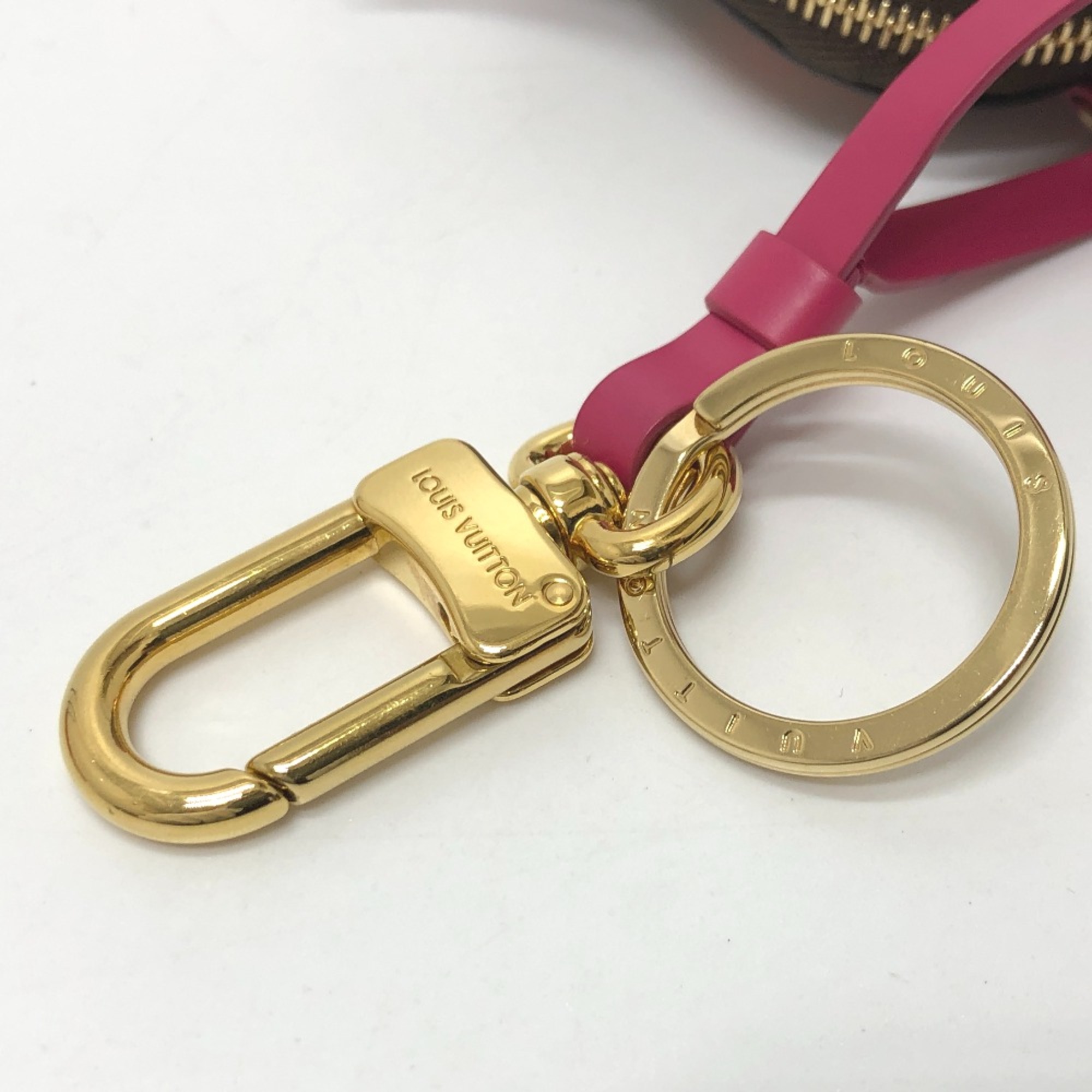 Louis Vuitton M68454 Monogram Key Holder Bag Charm Purple Based Multicolore/GoldHardware