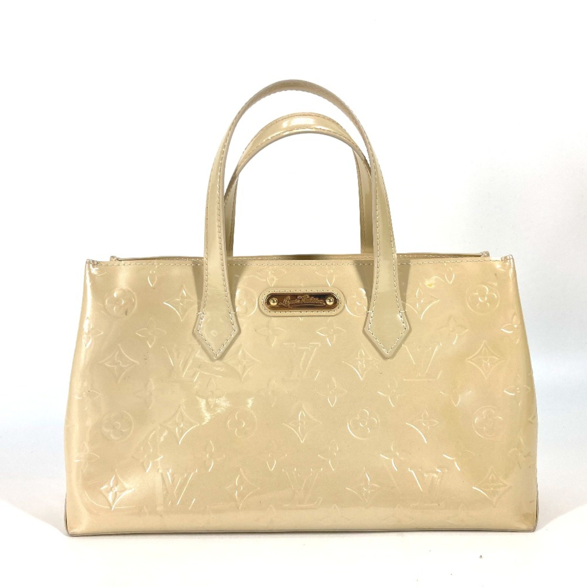 Louis Vuitton M91452 MonogramVernis shoulder bag Tote Bag Blanc Corail White