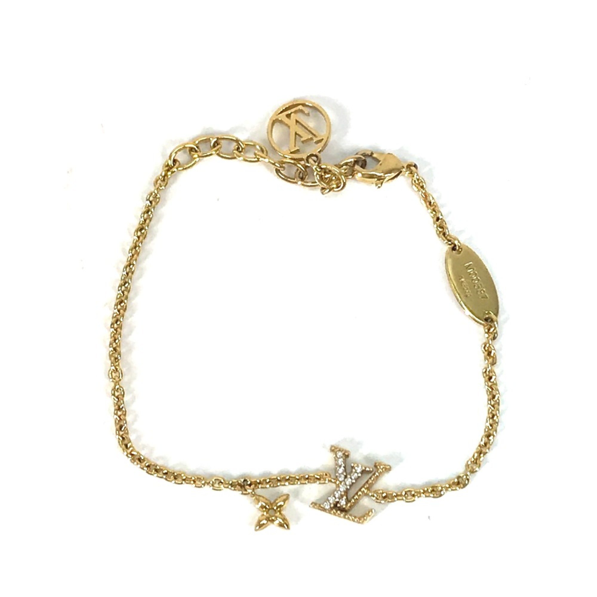 Louis Vuitton M00587 accessories rhinestones Chain Bracelet Gold