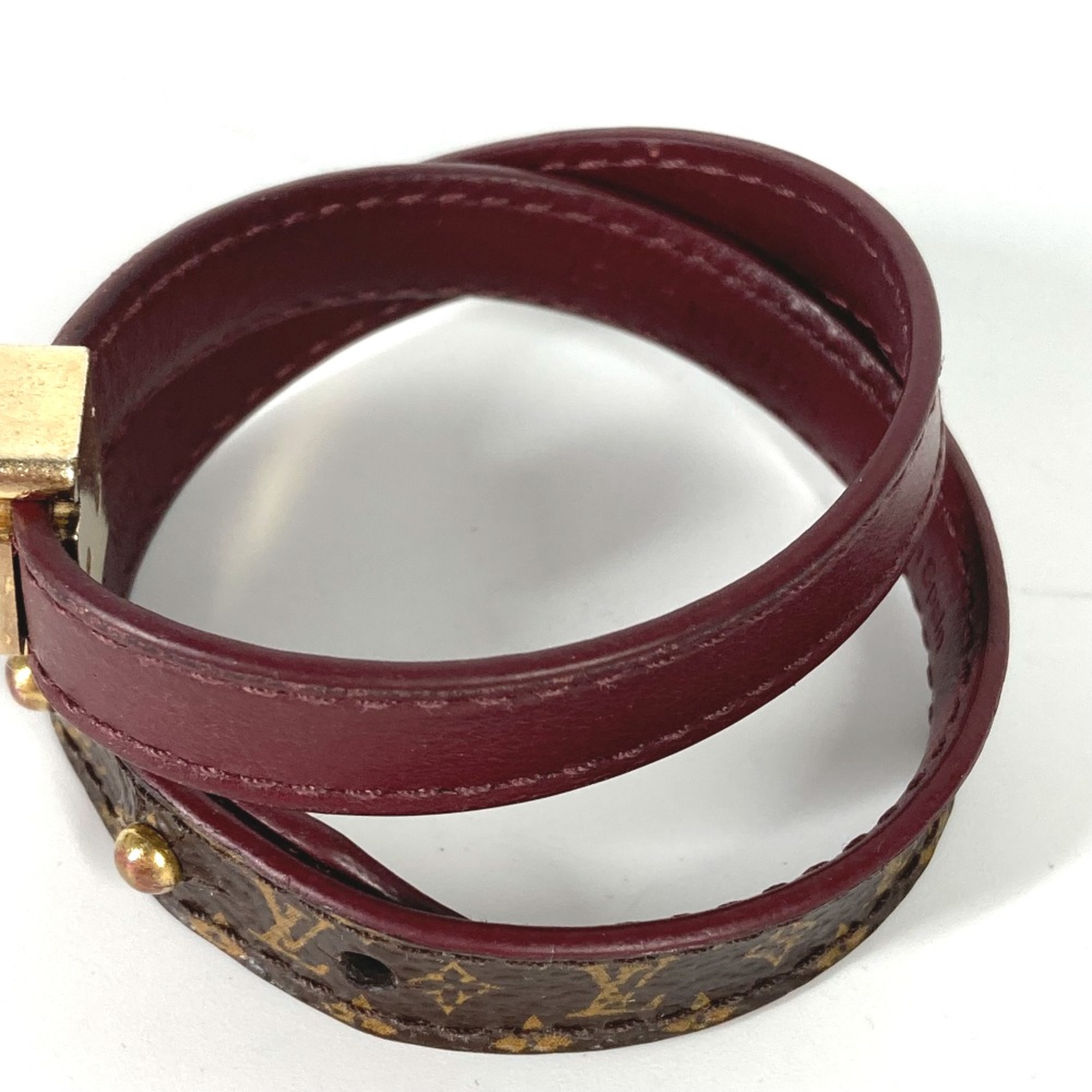 Louis Vuitton M6112 Monogram accessories double Bracelet Brown