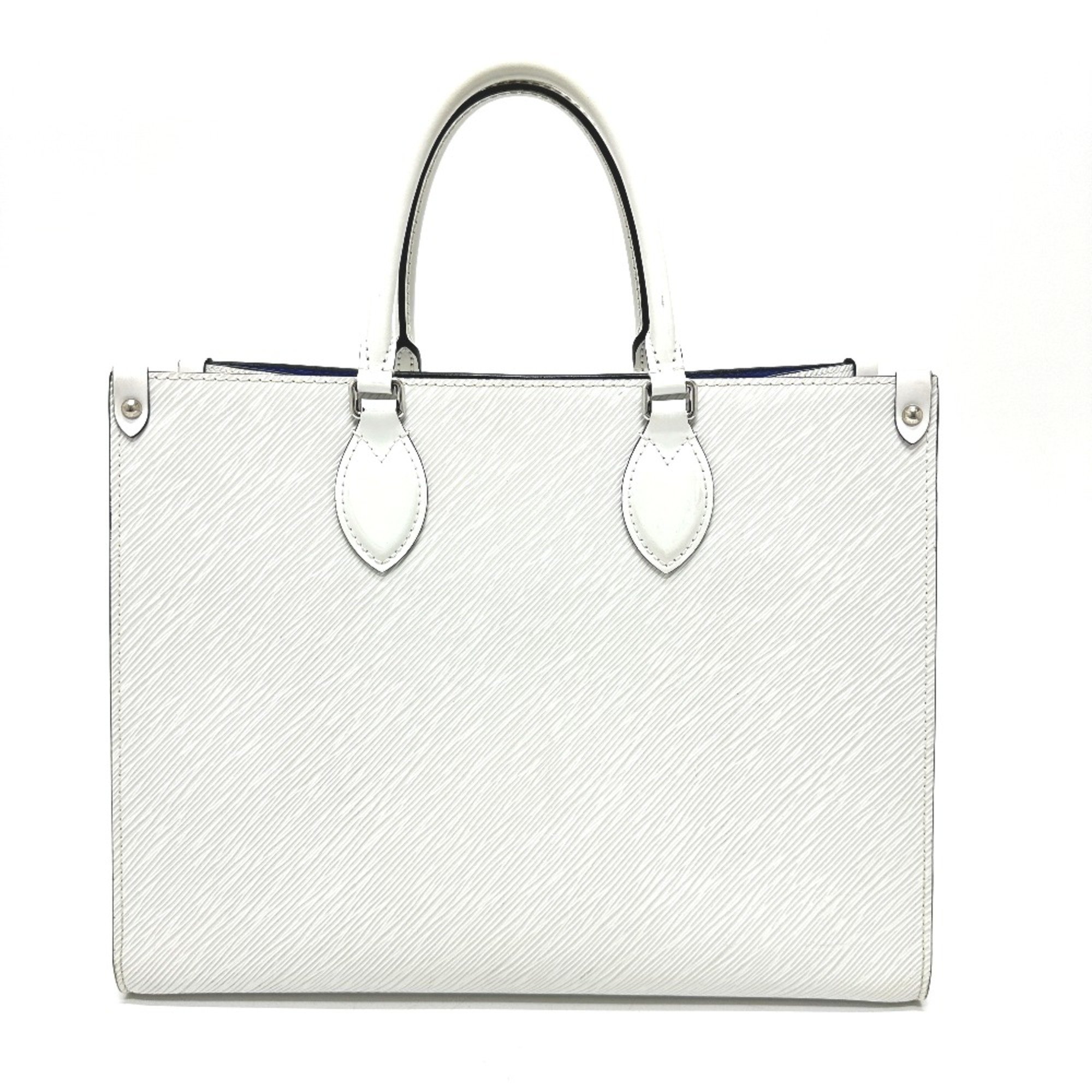 Louis Vuitton M56081 Epi 2WAY Bag Shoulder Bag Tote Bag Hand Bag White blue