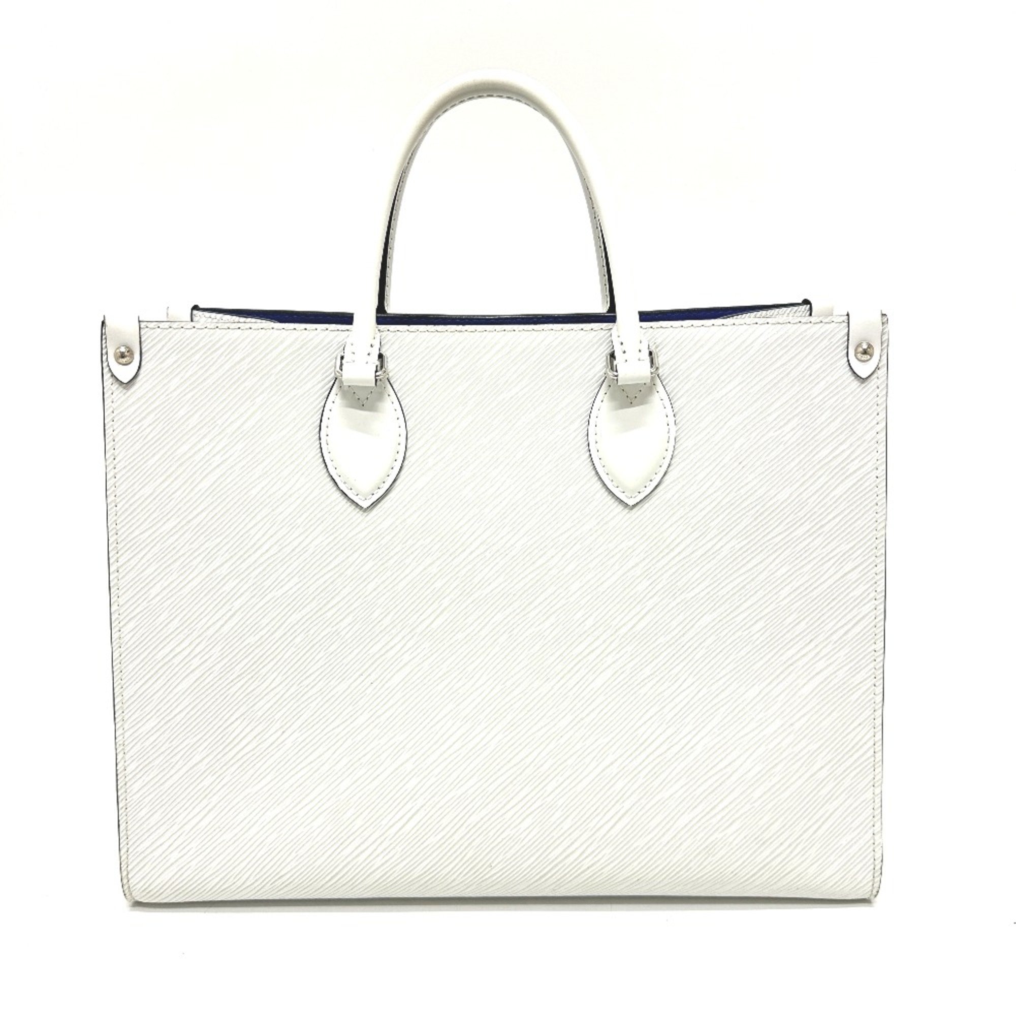 Louis Vuitton M56081 Epi 2WAY Bag Shoulder Bag Tote Bag Hand Bag White blue