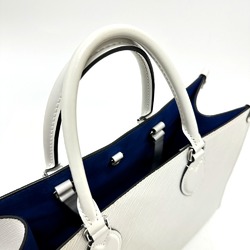 Louis Vuitton M56081 Epi 2WAY Bag Shoulder Bag Tote Bag Hand Bag White blue