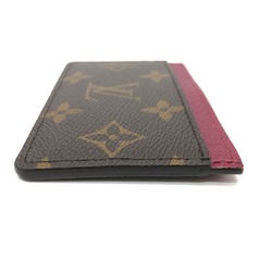 Louis Vuitton M60703 Monogram Pass Case IDCard Case Card Case Fuchsia Brown