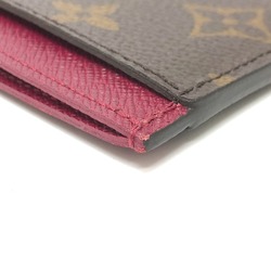 Louis Vuitton M60703 Monogram Pass Case IDCard Case Card Case Fuchsia Brown