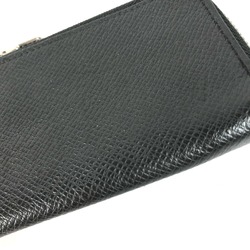 Louis Vuitton M63375 Taiga L-shaped zipper Wallet Coin Compartment coin purse Ardoise Black