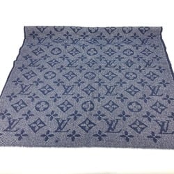 Louis Vuitton M73456 Monogram Fringe Stole /Shawl Scarf Marine Navy