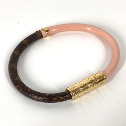 Louis Vuitton M6244F Monogram Bangle accessories Bracelet Brown pink