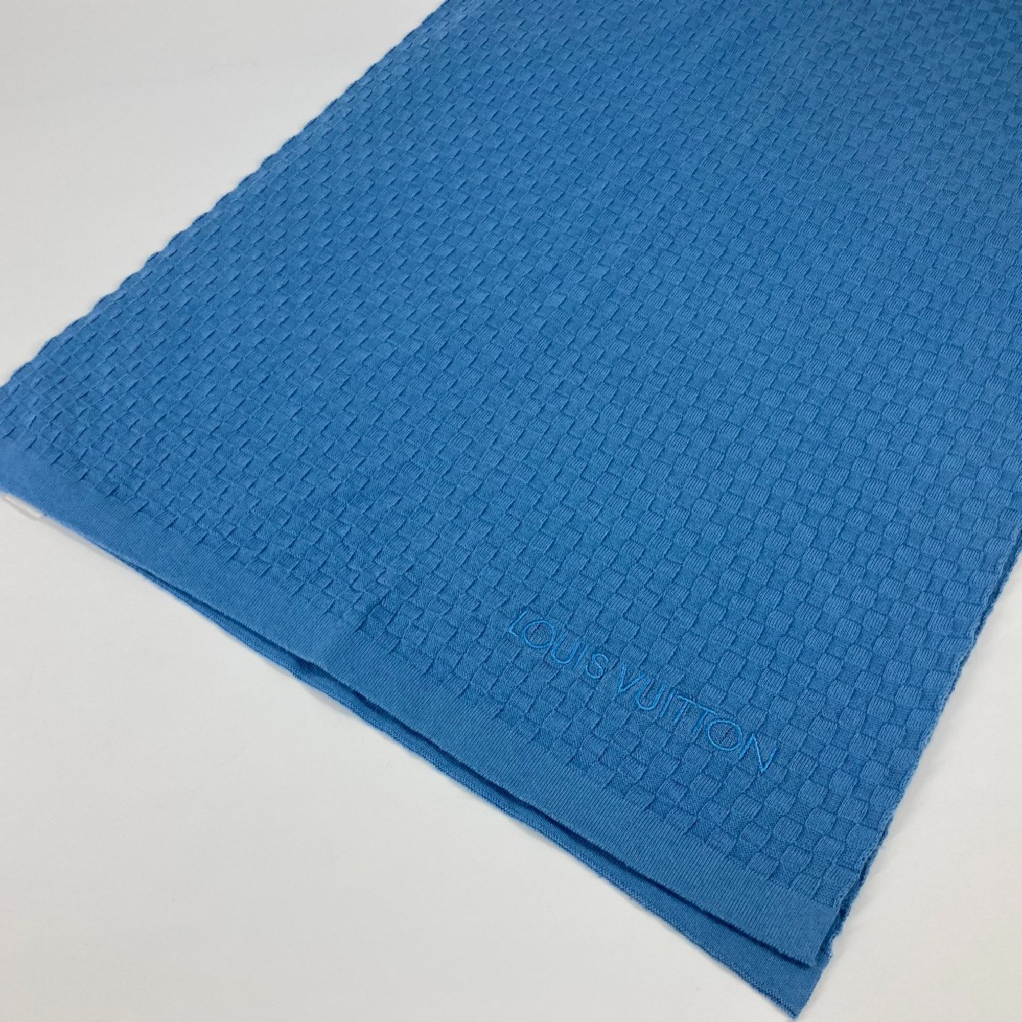 Louis Vuitton M75595 Micro Damier Scarf blue