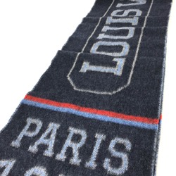 Louis Vuitton M71657 LV logo fringe Scarf Navy Red