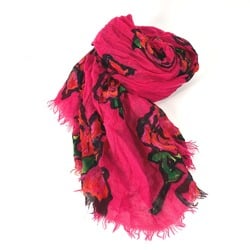 Louis Vuitton M72379 Shawl fringe Rose Stole/Shawl Fuchsia pink Black