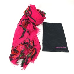 Louis Vuitton M72379 Shawl fringe Rose Stole/Shawl Fuchsia pink Black