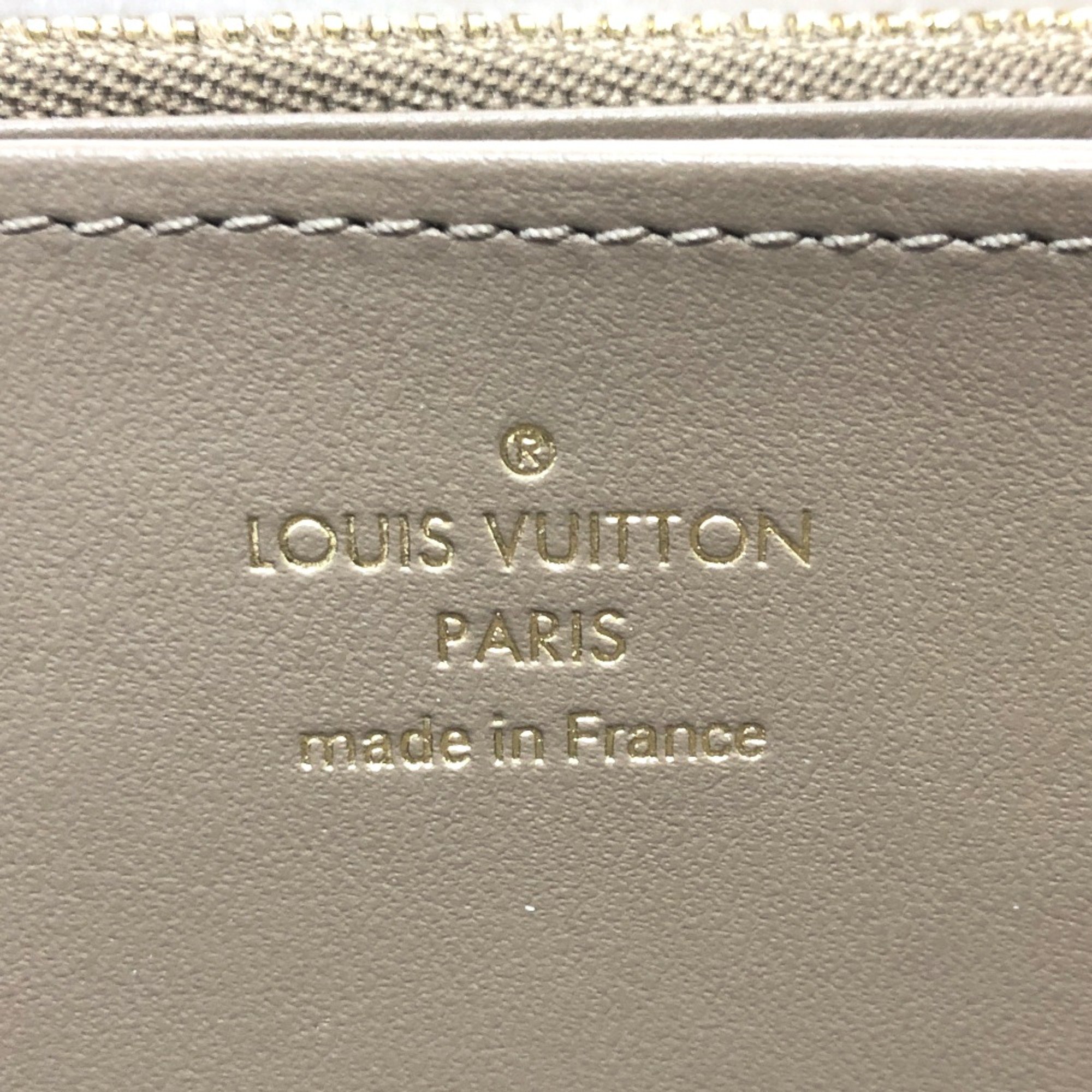 Louis Vuitton M81511 Monogram emboss Zip Around Long Wallet BeigeBased GoldHardware