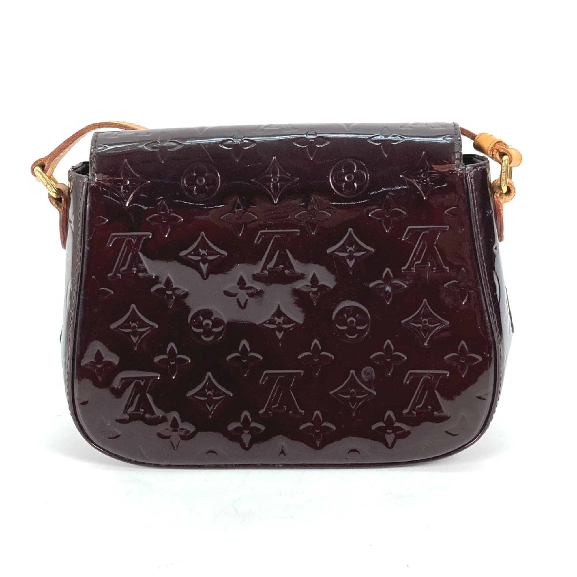 Louis Vuitton M91707 MonogramVernis Bag Crossbody Pochette Shoulder Bag Amarante purple