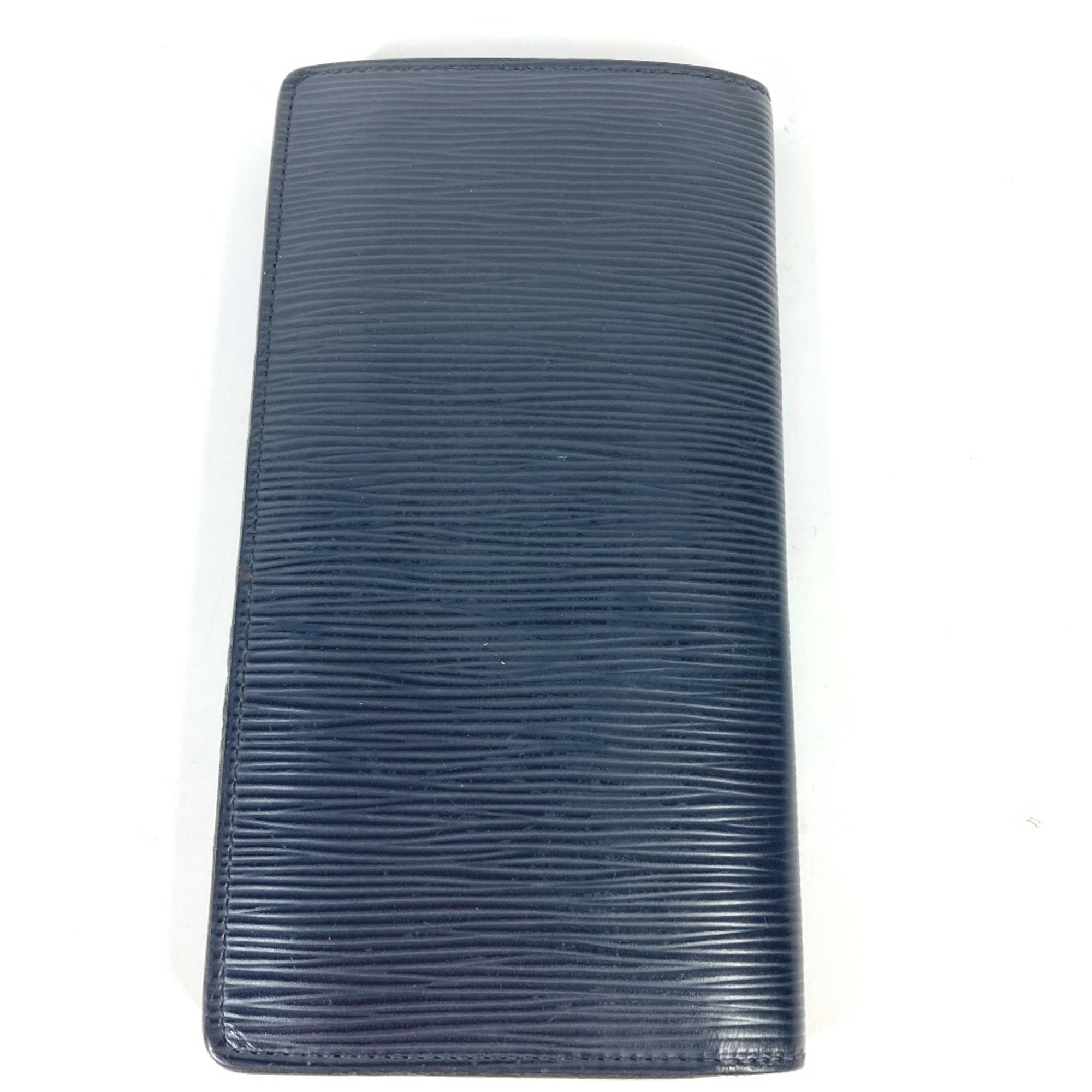 Louis Vuitton M61816 Epi Two fold Long Wallet Blue Marine Navy