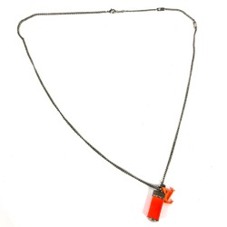 Louis Vuitton MP2142 Chain accessories Necklace Orange Silver