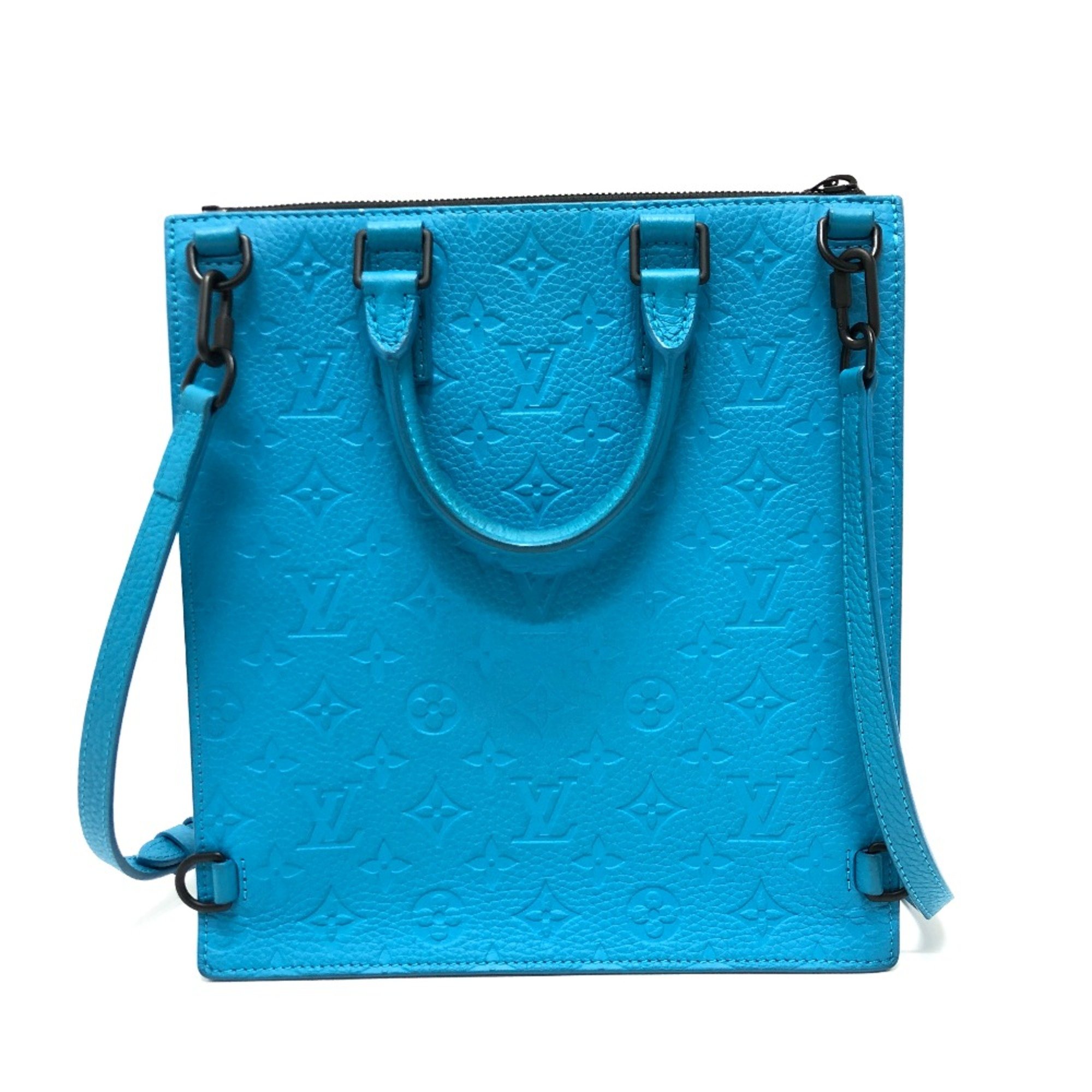 Louis Vuitton M55891 Monogram 2WAY bag Tote Bag blue Black