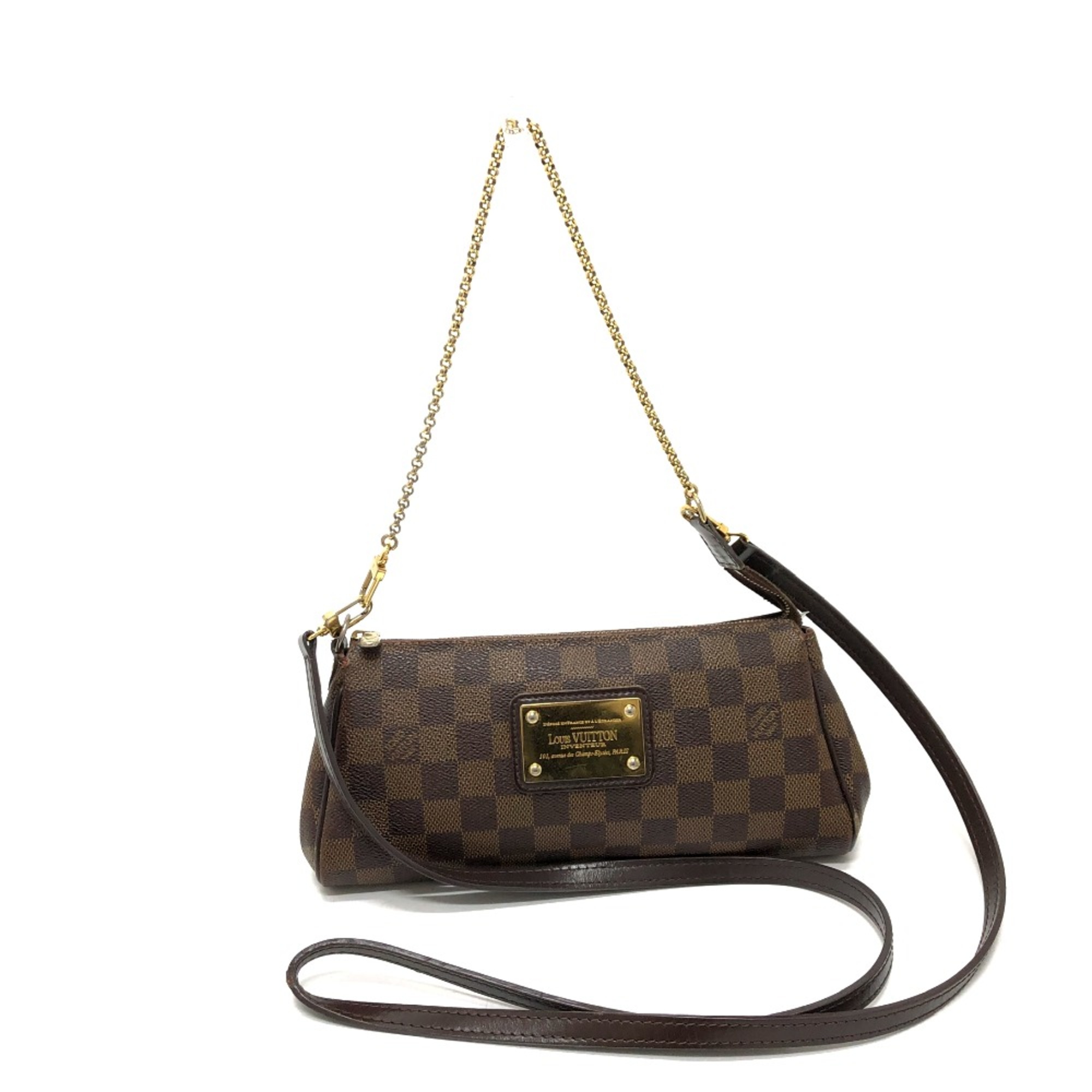 Louis Vuitton N55213 Damier 2WAY bag Shoulder Bag Brown GoldHardware