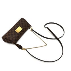 Louis Vuitton N55213 Damier 2WAY bag Shoulder Bag Brown GoldHardware