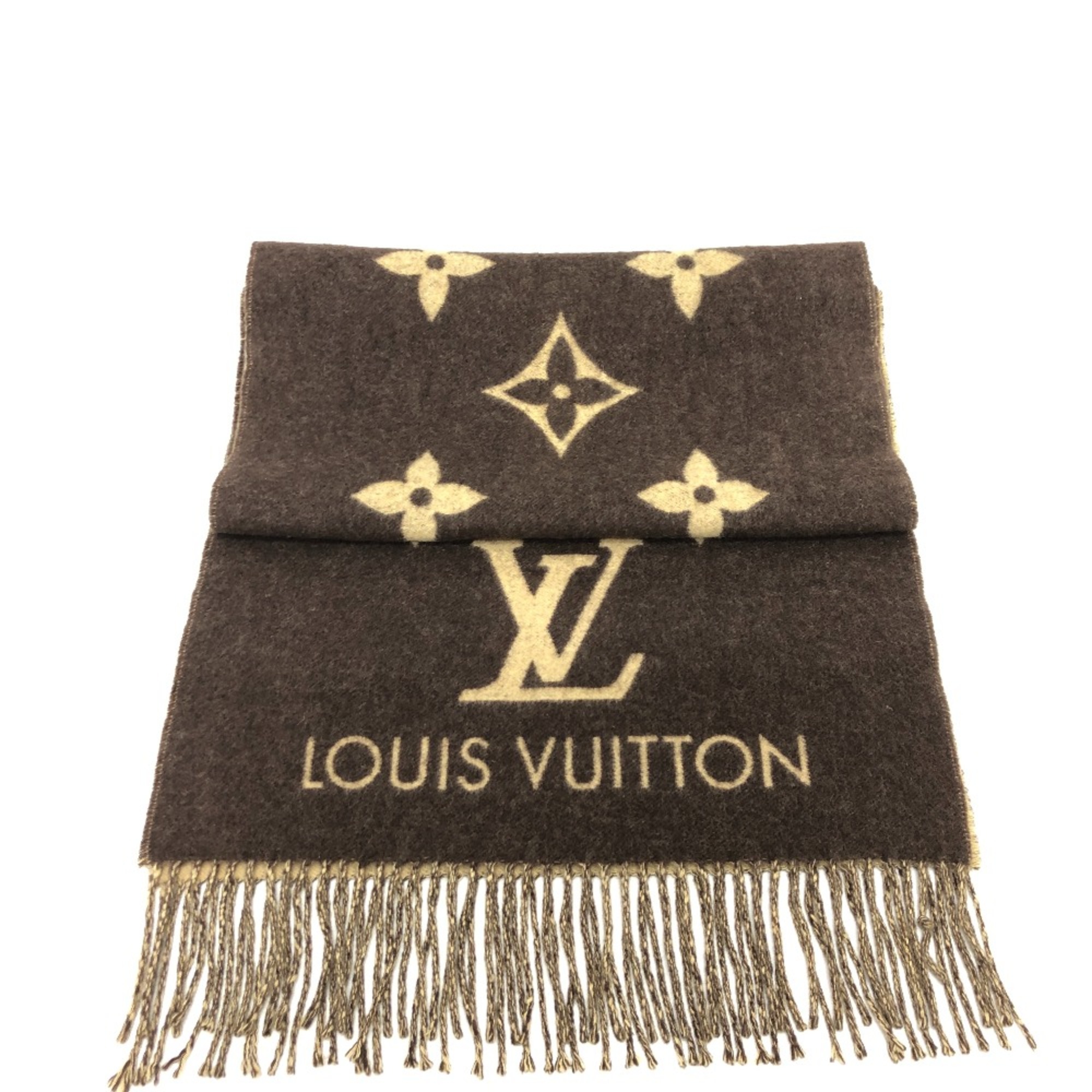 Louis Vuitton Monogram Fringe scarves  shawls  accessories Scarf Brown