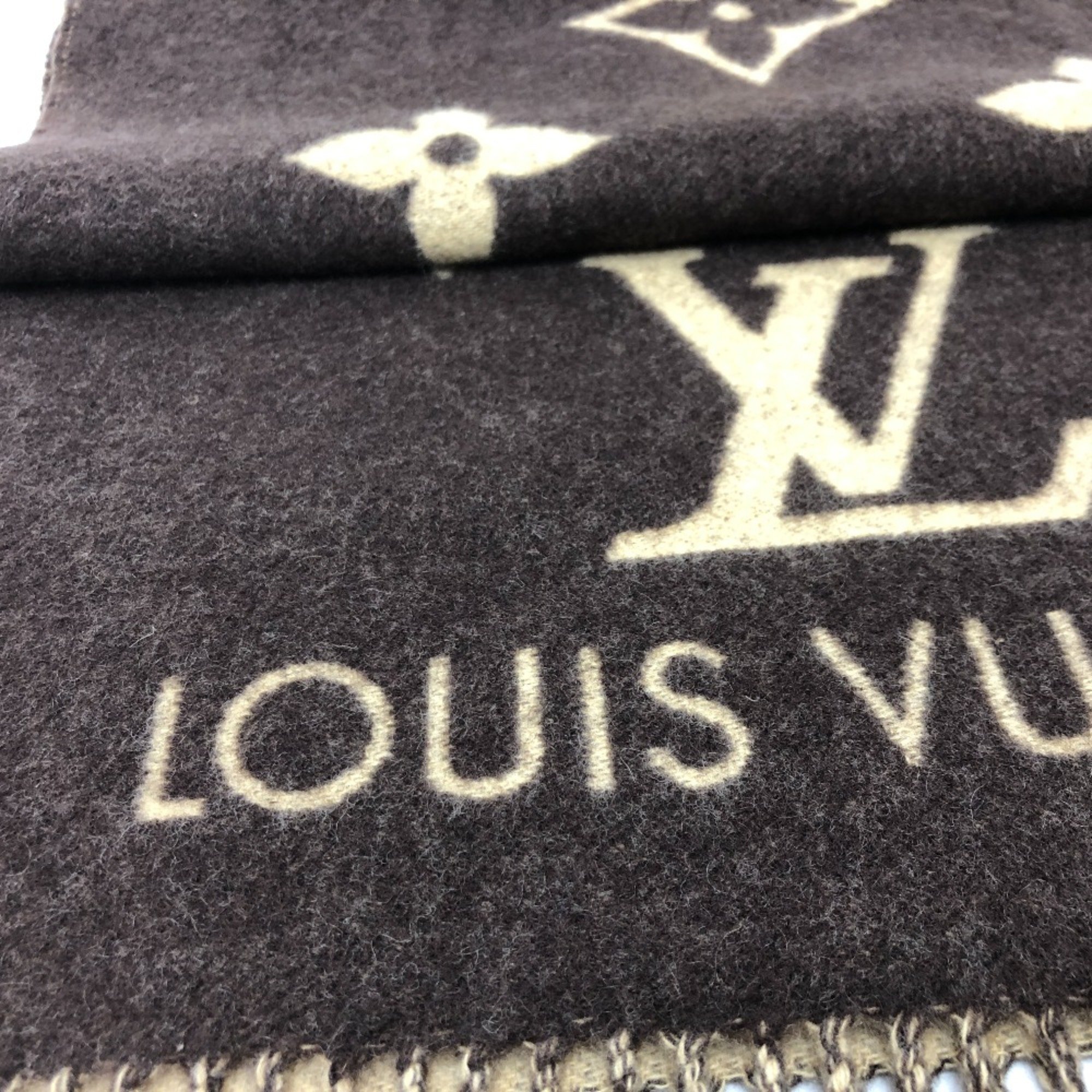 Louis Vuitton Monogram Fringe scarves  shawls  accessories Scarf Brown