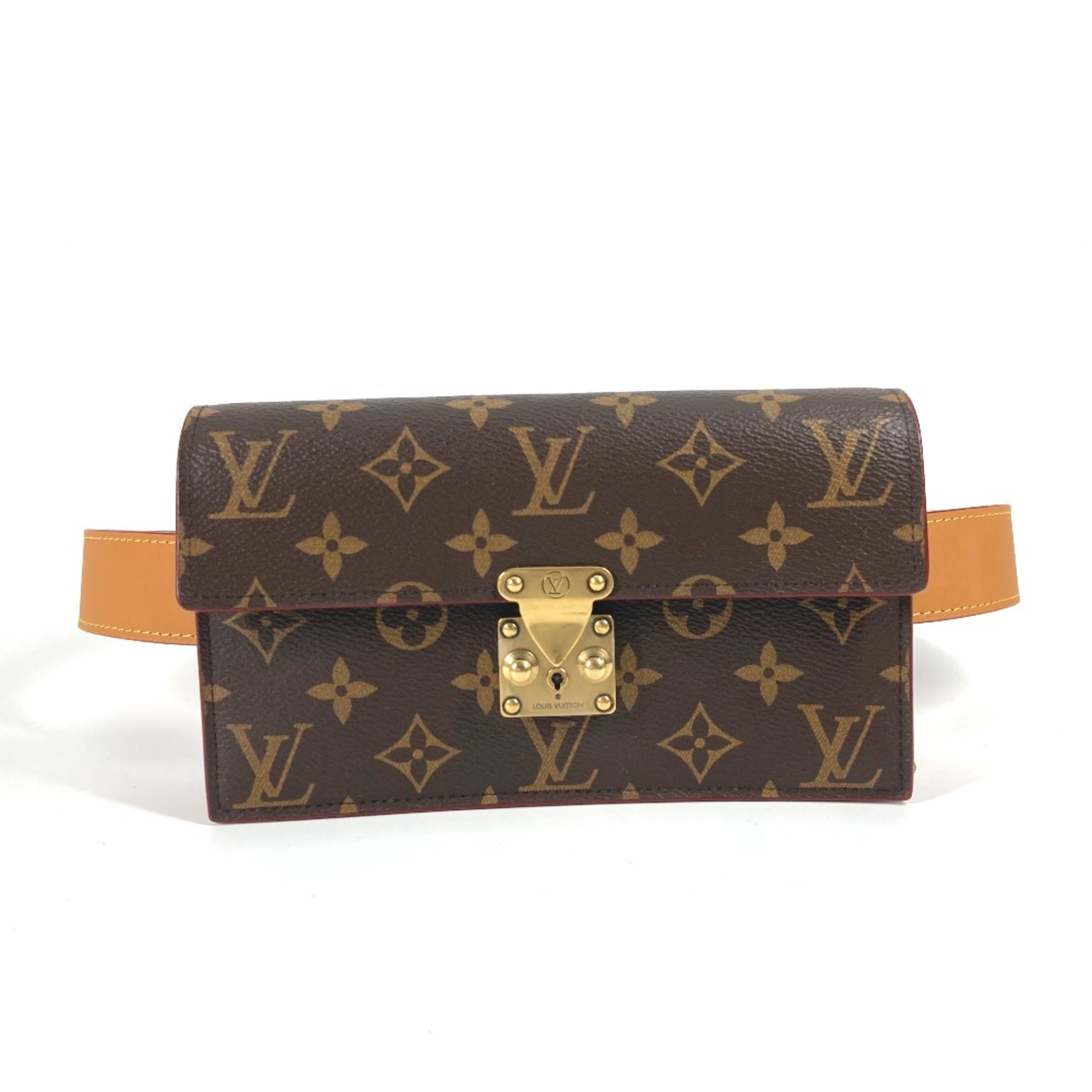 Louis Vuitton M44667 Monogram Shoulder Bag with belt Waist Pouch Brown