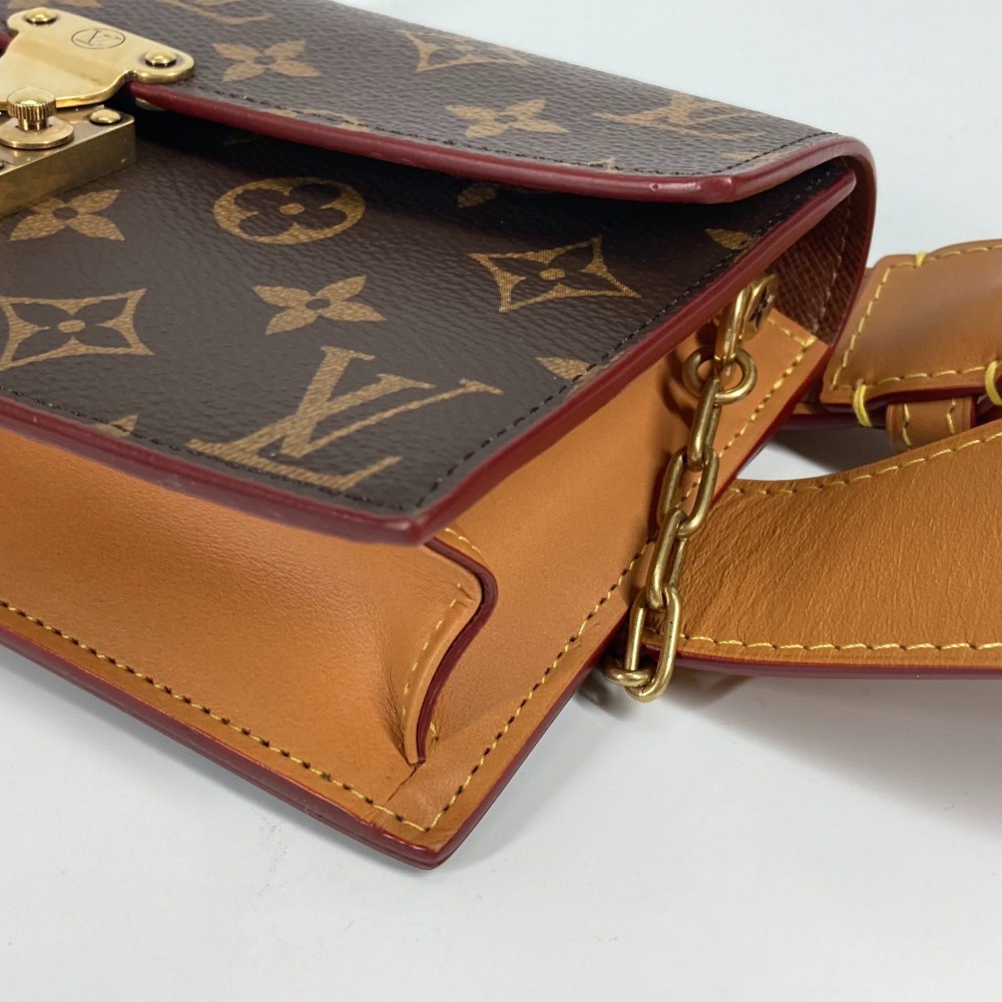 Louis Vuitton M44667 Monogram Shoulder Bag with belt Waist Pouch Brown