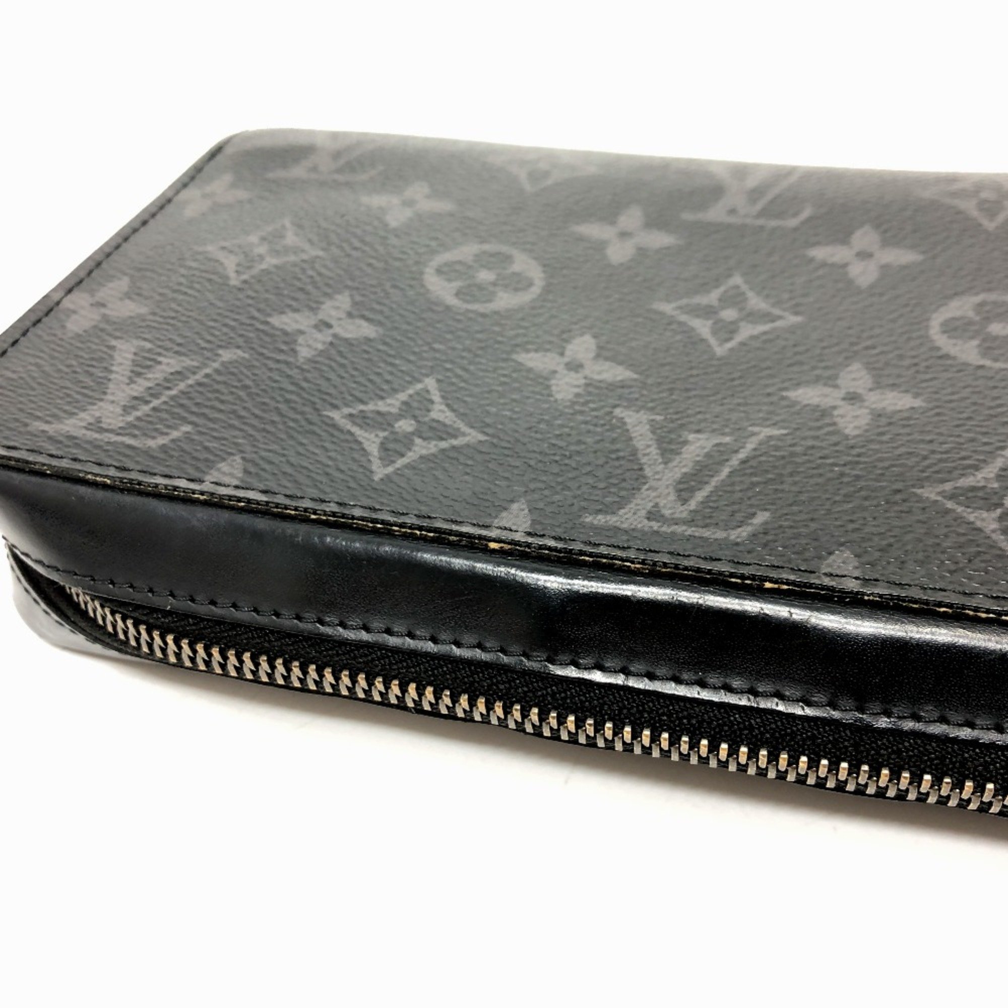 Louis Vuitton M61698 MonogramEclipse Hand Bag Travel case Long Wallet Black SilverHardware