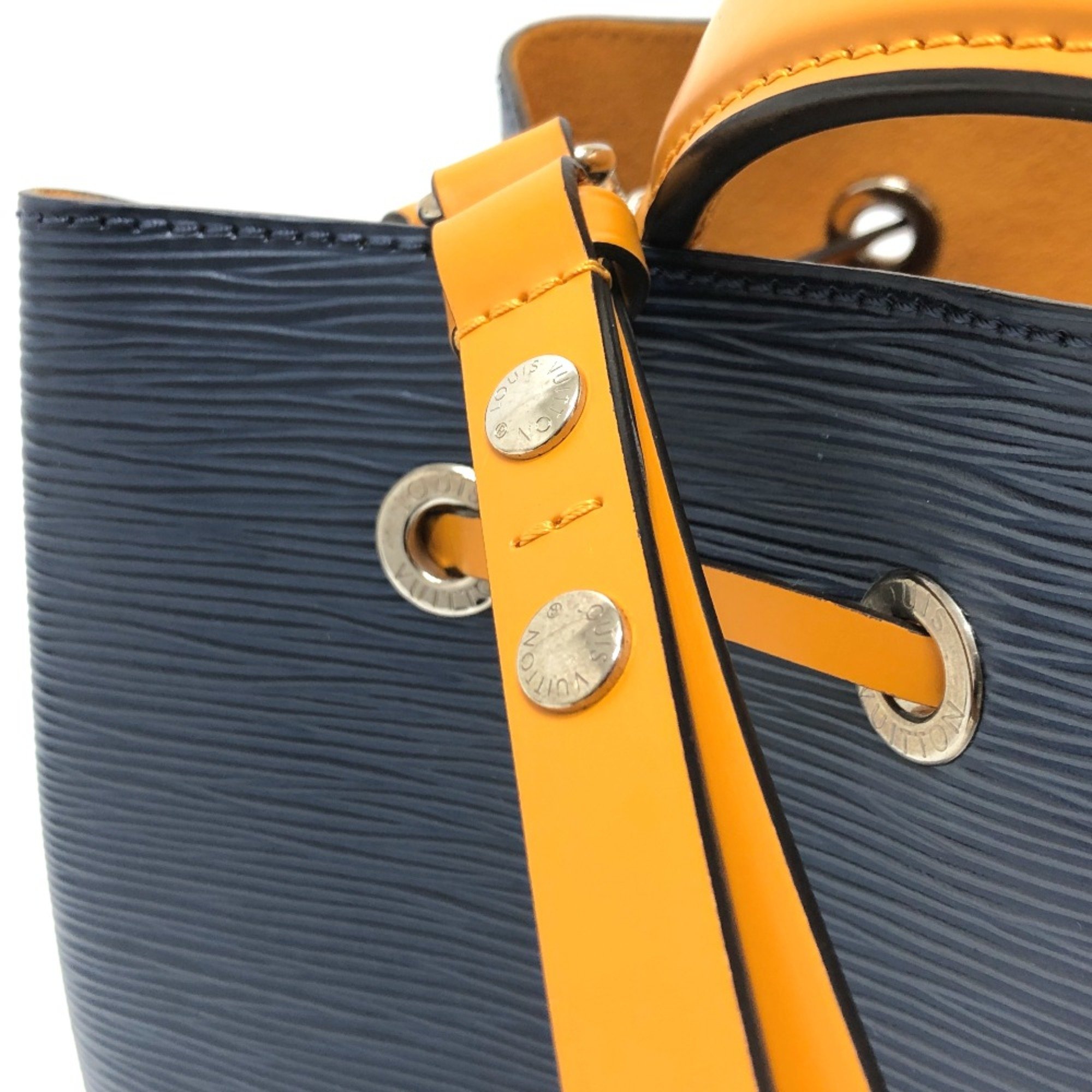 Louis Vuitton M53610 Epi Bicolor Shoulder Bag Hand Bag Shoulder Bag Andigo/Saffron Navy SilverHardware