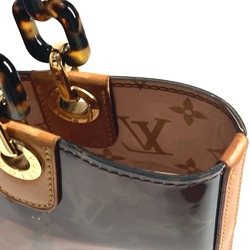 Louis Vuitton M92501 Monogram Vinyl Shoulder Bag with Pouch Chain Tote Bag Brown