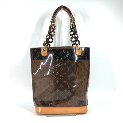 Louis Vuitton M92501 Monogram Vinyl Shoulder Bag with Pouch Chain Tote Bag Brown