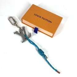 Louis Vuitton MP2618 Carabiner Bag Charm Key Holder Silver blue