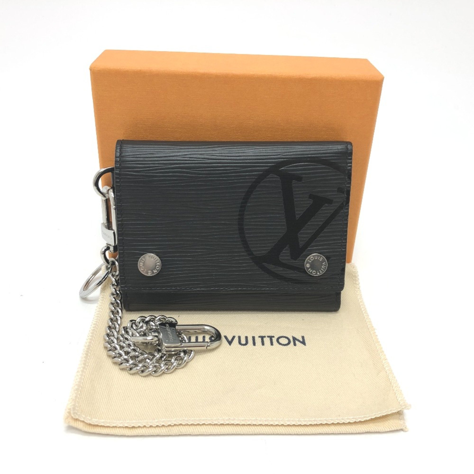 Louis Vuitton M63518 Epi LV Circle Wallet Trifold wallet Black SilverHardware